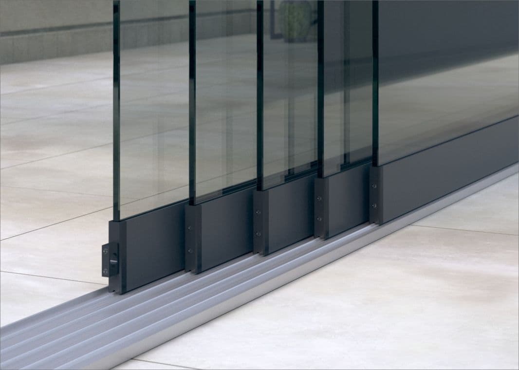 Profiline Glasschiebewand (5 spurig) - 01 profiline schiebewand anthrazit 5spurig verasol - pl-gsw-5sp-3500-antr