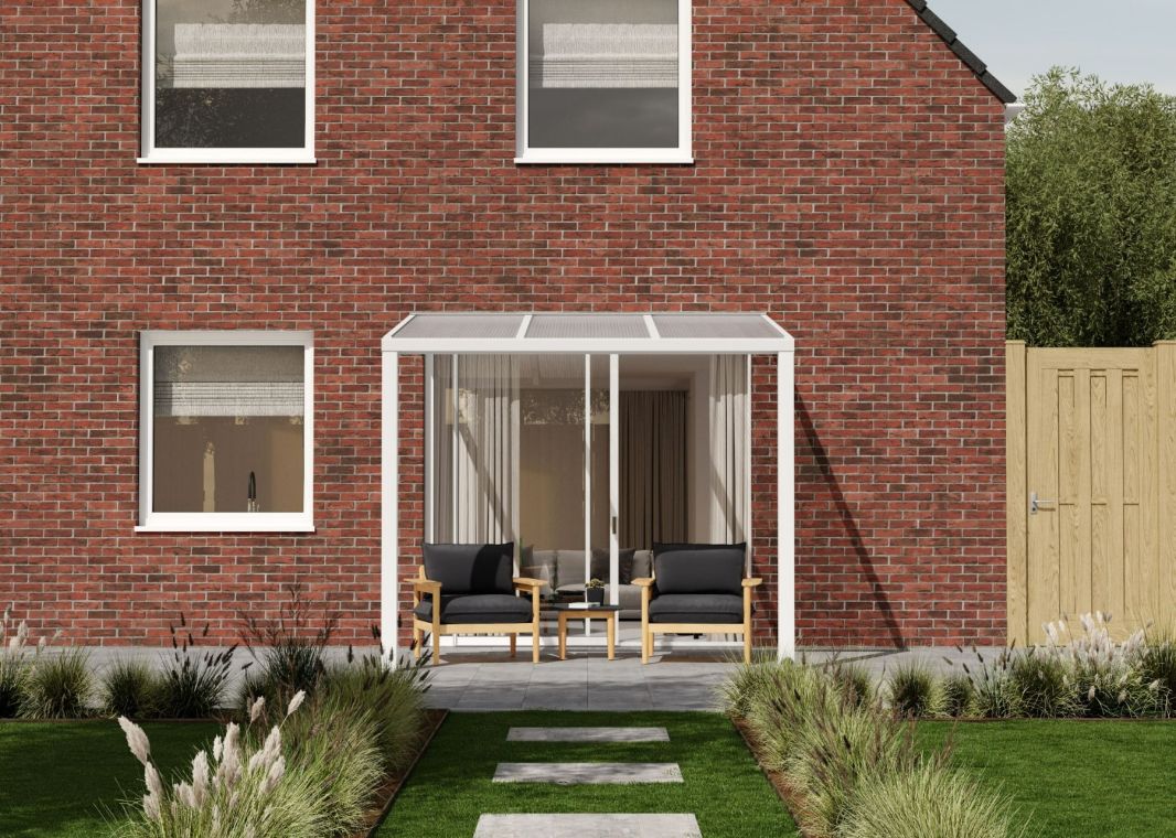 Greenline Terrassendach - 03 greenline veranda poly design 3000x2500m white verasol - greenline-weiss-3000x2555