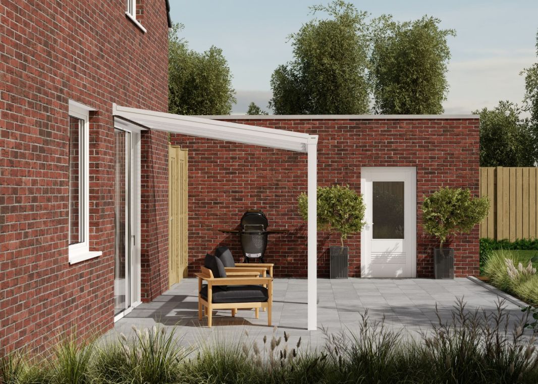 Greenline Terrassendach - 04 greenline veranda poly design 3000x2500m white verasol - greenline-weiss-3000x2555