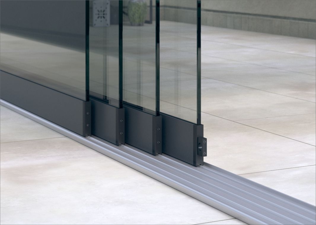 Greenline Glasschiebewand (4 spurig) - Gsw r4 antraciet 01 verasol - gl-gsw-4sp-3500-antr