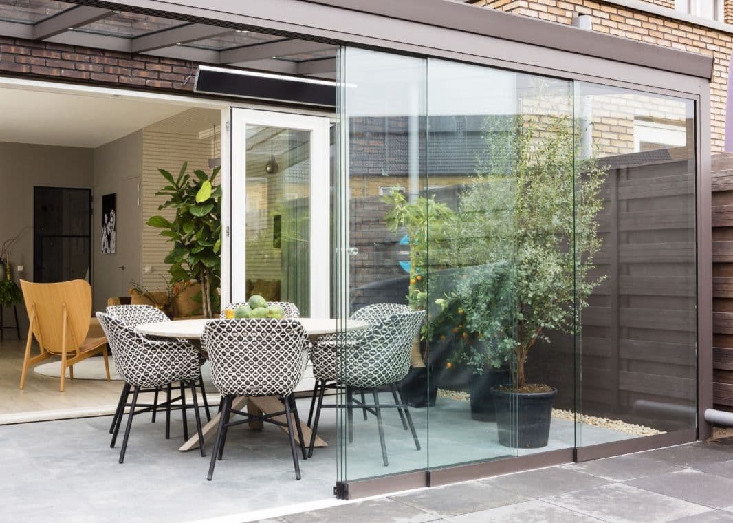 Greenline Glasschiebewand (4 spurig) - Gsw r4 antraciet 02 verasol - gl-gsw-4sp-3500-antr