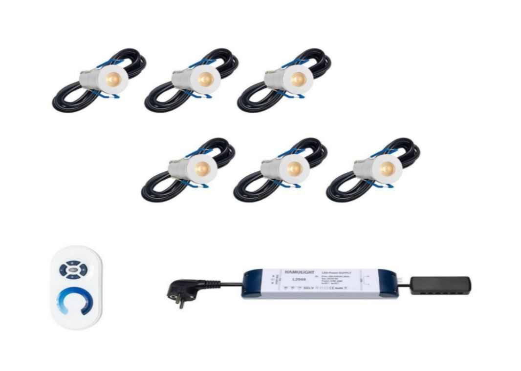 6er HL LED Set - Led001 aluminium led spots 6 - LED0001